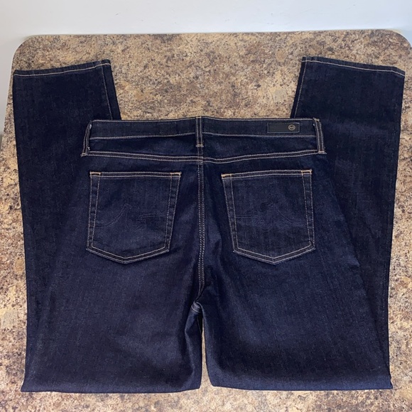 AG Adriano Goldschmied Mari High Rise Dark Wash Straight Jeans Women’s Size 32 - Picture 9 of 16